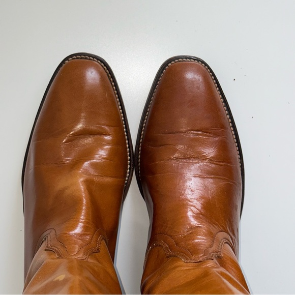 Vintage 1970’s Frye Brown Cowboy Boots Made in the USA | FREE SHIPPING - Picture 6 of 7